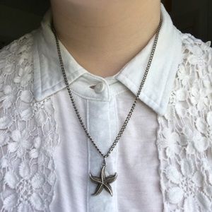 silver starfish necklace
